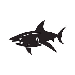 aggressive shark logo icon vector template