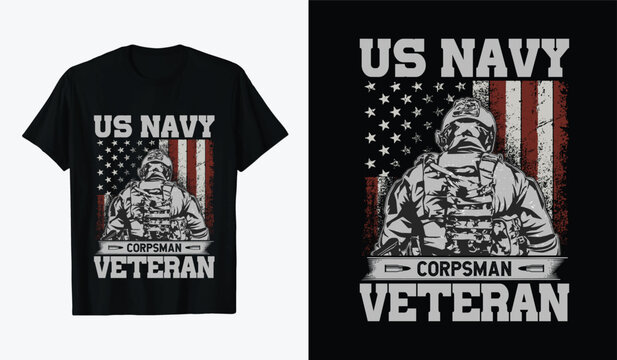 veterans day t-shirt. us navy corpsman veteran