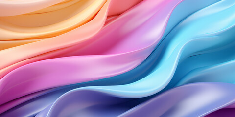 Obraz premium Color ribbon pattern background. Texture waves presentation backdrop. Ai generative