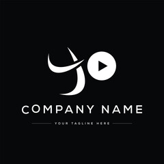 Fototapeta premium Monogram Letter GO Logo Design Vector