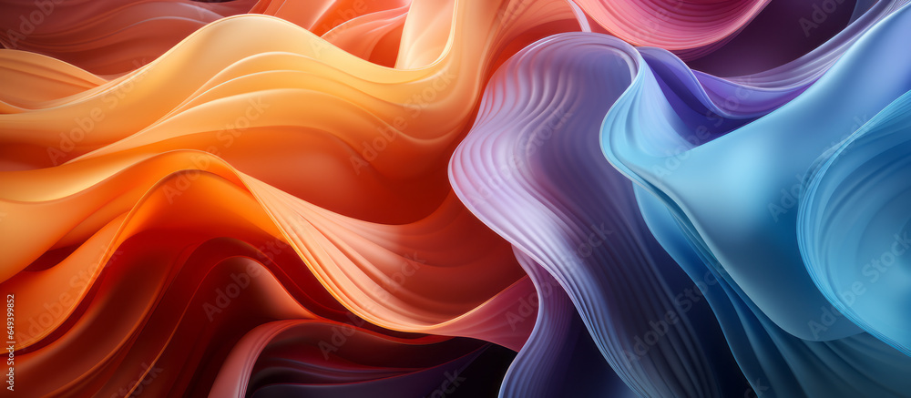 Aufkleber color ribbon pattern background. texture waves presentation backdrop. ai generative