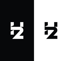 Obraz premium Vector letter H2 logo design