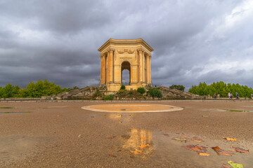 Place Royale du Peyrou à Montpellier. Esplanade du centre historique de l'écusson de Montpellier, Occitanie, France.