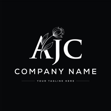 monogram letter AJC logo design vector