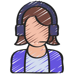 Obraz premium Customer Service Woman Icon