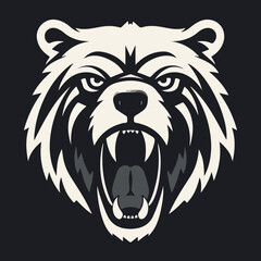 Bear Head Mascot Logo