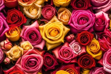 red  and yellow roses background