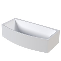 bathtub isolated on a white background, 3D illustration, and a CG render