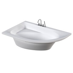 bathtub isolated on a white background, 3D illustration, and a CG render