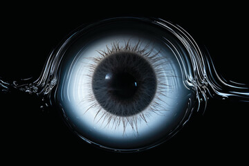 Macro photo of human eyeball texture background - obrazy, fototapety, plakaty