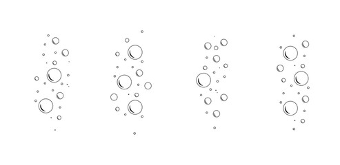 bubbles icon set. soda water element