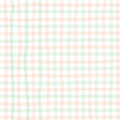 Orange Green Gingham Check Hand Drawn Background