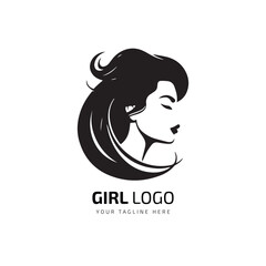 Beautiful girl portrait layout for beauty and fashion business Vector illustration