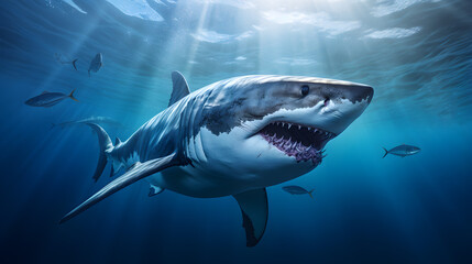 Naklejka premium Shark in the ocean