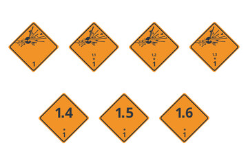 Set of HAZMAT Class 1 Explosives
