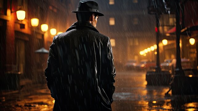 noir detective black and white retro