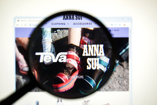 Los Angeles, California, USA - July 29 2019 : Homepage of Teva Anna Sui .Official website of Teva Anna Sui