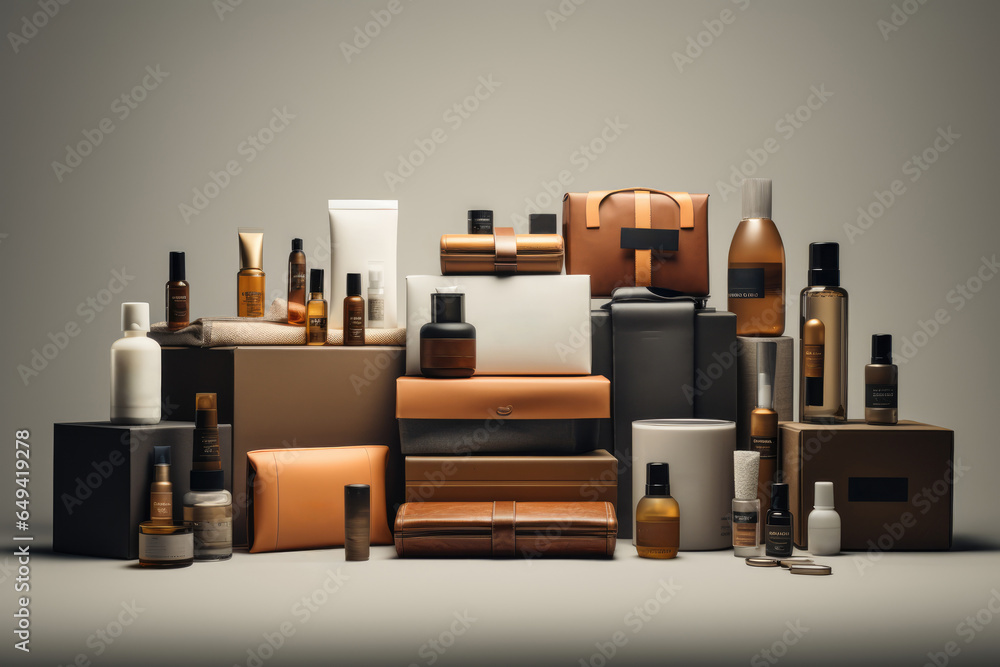 Poster a concept of subscription-based e-commerce, showcasing how customers can receive curated products re