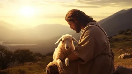 Deurstickers Shepherd Jesus © neirfy