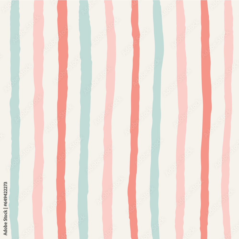 Poster tile vector pattern with pink and mint stripes background