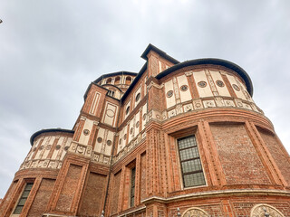 Milan, Italy - July 14, 2023: Exteriors of the Museo del Cenacolo Vinciano in Milan, home of Leonard DaVinci's 