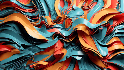 3D abstract art background design