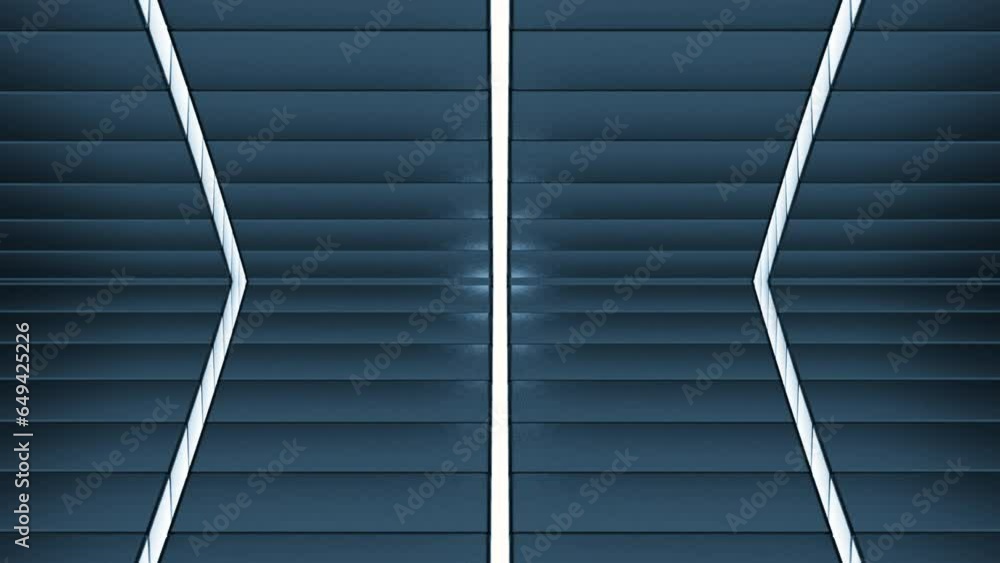 Poster animation with moving illusion of space. design. virtual immersion in space with illusion of perspec