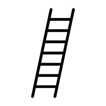 recommend clip art: Tilted step ladder or stepladding for climbing flat vector icon for apps and websites