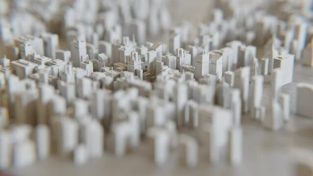 Miniature city model .Miniature Details Architecture Model 3D