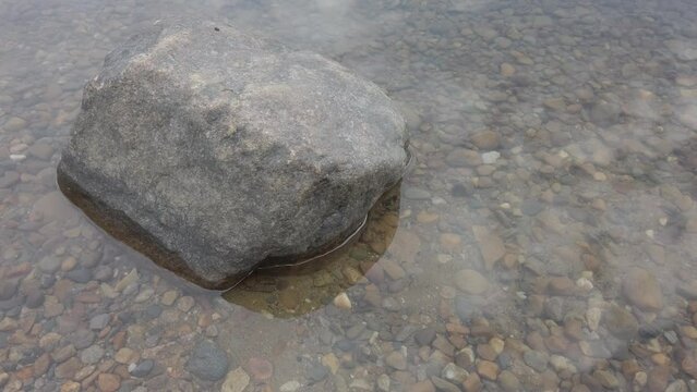 Rocks under water