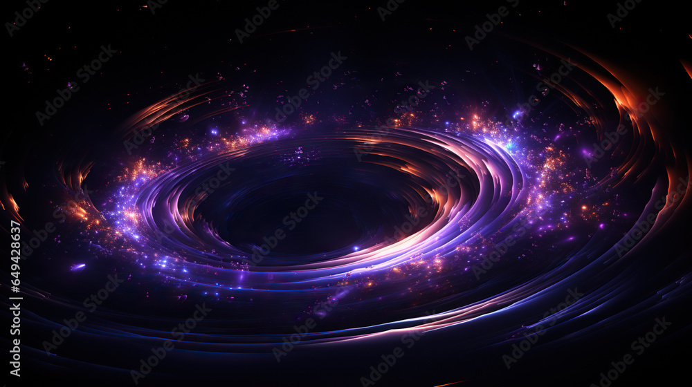 Canvas Prints abstract background with purple moving flying stripes, lines, waves of digital hi-tech smoke particl