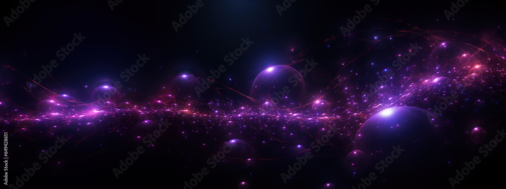 Canvas Prints abstract background with purple moving flying stripes, lines, waves of digital hi-tech smoke particl