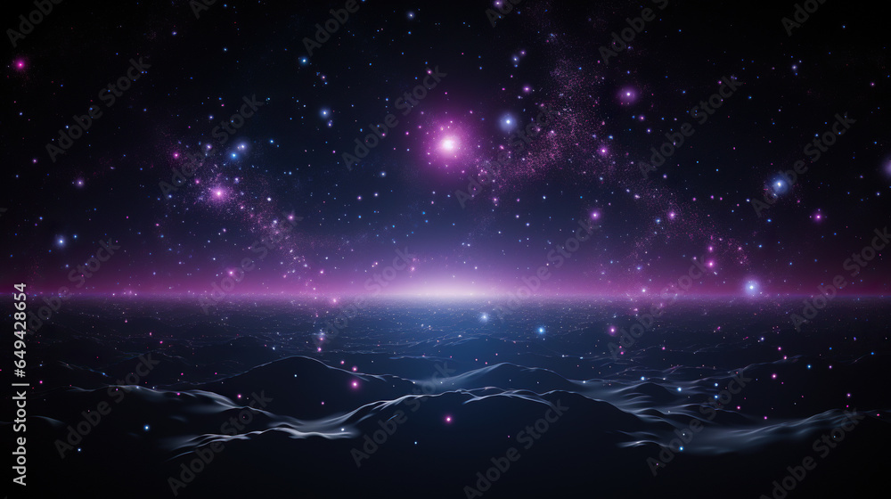 Canvas Prints abstract background with purple moving flying stripes, lines, waves of digital hi-tech smoke particl