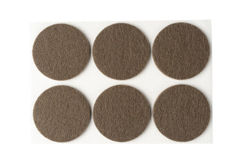 Adhesive Felt Pads Floor Protectors Isolated, Anti-Skid Felt Stickers for Chair Legs, Anti-Noise Coating © artemstepanov