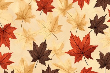 Fototapeta na wymiar background pattern wallpaper with autumn leaves.