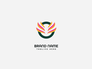 Bird letter business branding logo design