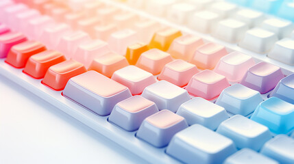 Keyboard single Minimal style Blank on white background. Searching, Find people or stories love of interest on the internet and social media. Information Networking Concept