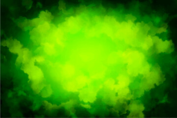 Toxic green smoke, dark background. Realistic green bad smell, magic fog cloud, chemical toxic gas, vapor waves