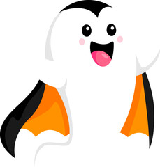 Cartoon Halloween kawaii dons cute vampire costume