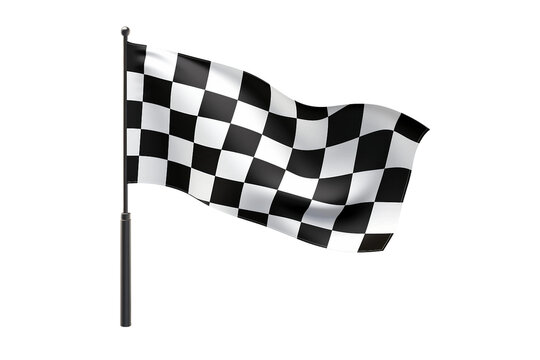 Racing Flag with Transparent Background.