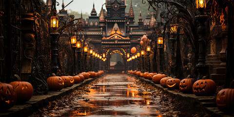  Halloween Street - scary holiday themed - All Hallows Eve