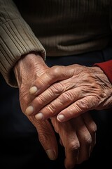 Hands of an elderly person being tenderly held by a younger pair, symbolizing care, respect, and the cycle of life