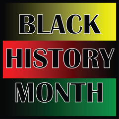 Black History Month.African American history month celebration.Premium Banner Design vector