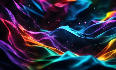 Obraz premium Abstract Geometric Background Art Neon Design with Pink and Purple Colors - ai generated