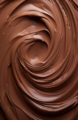 Close up of a chocolate frosting