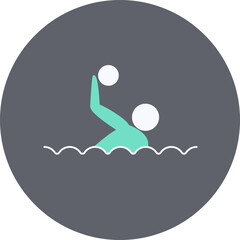 Water polo competition icon. Sport sign.