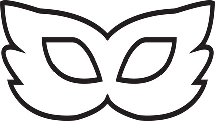 Masquerade vector icon on white background. Comic and tragic mask icon