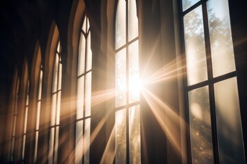 light going through a church window - Powered by Adobe