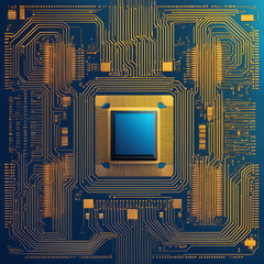 2D close view of a microchip