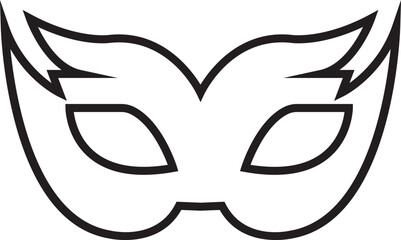 Masquerade vector icon on white background. Comic and tragic mask icon